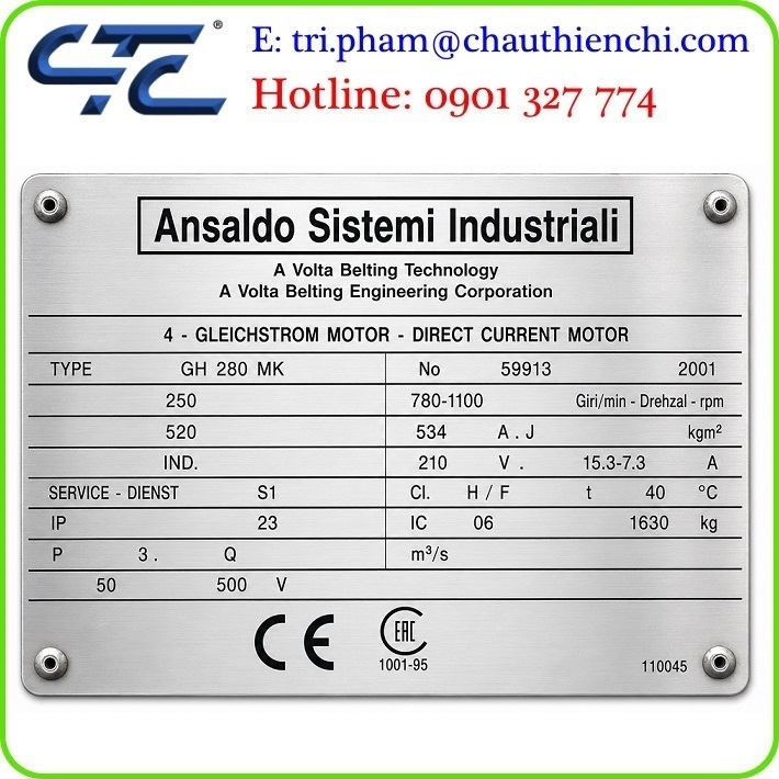 Đại lý Ansaldo Sistemi Industriali có sẵn Việt Nam